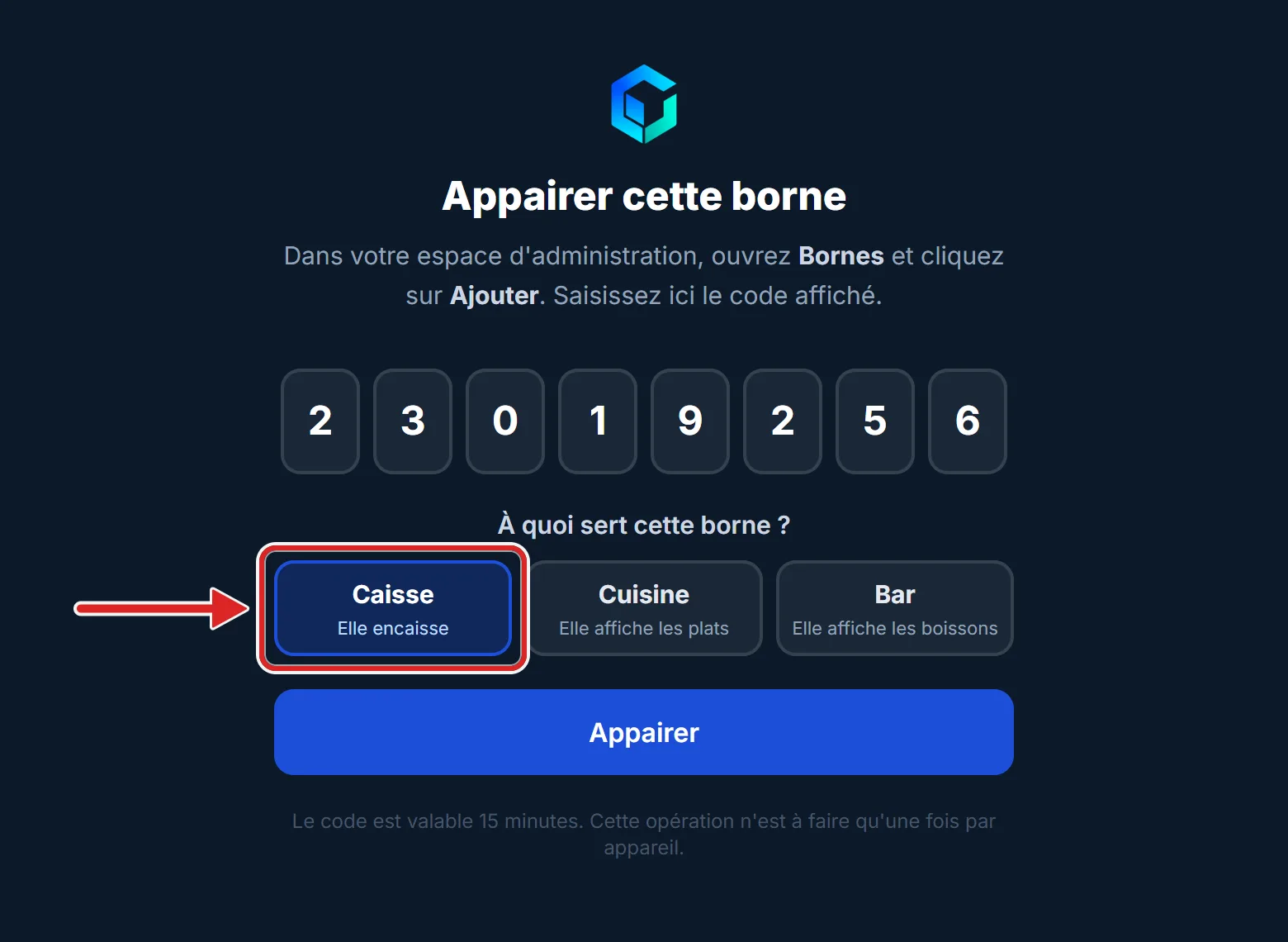 La question du poste, au moment de l'appairage